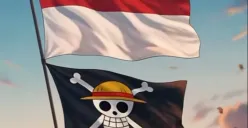 Ilustrasi bendera bajak laun One Piece viral menjelang 17 Agustus 2025. (Sumber: TikTok/@papadrone25)