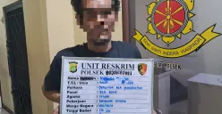 Pelaku pencuri pembobol gudang kosong penyimpanan gas di Sawangan, Kota Depok, berhasil ditangkap anggota Satreskrim Polsek Bojongsari. (Sumber: Polsek Bojongsari)