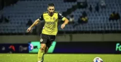 Luciano Guaycochea, eks pemain Perak FC, saat merayakan gol di Liga Super Malaysia musim 2024/25. Dikabarkan tengah didekati Persib Bandung sebagai rekrutan baru musim depan. (Sumber: Instagram/@luchoguayco)