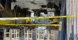 Kondisi warung makan di Jalan Kisamaun, Kecamatan Tangerang, Kota Tangerang usai dilalap si jago merah pada Senin, 2 Juni 2025. (Sumber: POSKOTA | Foto: Primayanti)