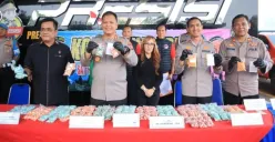 Satresnarkoba Polres Metro Bekasi Kota mengungkap jaringan peredaran narkotika lintas daerah. (Sumber: Dok Polres Bekasi Kota)
