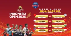 Turnamen Badminton Kapal Api Indonesia Open 2025 Hari Ini Pasangan Siti Fadia Ramadhanti dan Lanny Tria Mayasari Lawan Ganda Putri Malaysia (Sumber: Dok. MNCTV)