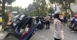 Kecelakaan lalu lintas di Jalan Achmad Adna Wijaya, Kecamatan Bogor Utara, Kota Bogor, Kamis, 5 Juni 2025., pagi WIB. (Sumber: Dok. Polresta Bogor Kota)