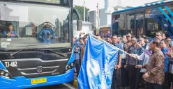 Gubernur Jakarta Pramono Anung, meluncurkan Transjabodetabek P11 rute Blok M-Kota Bogor serta memperpanjang rute Koridor 13 di Terminal VI Blok M, Jakarta Selatan, Kamis, 5 Juni 2025. (Sumber: Dok. Pemprov Jakarta)