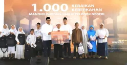 Bank Mandiri salurkan hewan kurban secara Simbolis pelaksanaan kurban berlangsung di Kompleks Griya Mandiri Cilandak, Jakarta Selatan. (Sumber: Dok. Bank Mandiri)