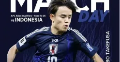 Hasil babak pertama Timnas Indonesia vs Jepang, cek link live streaming di sini. (Sumber: Instagram/@japanfootballassociation)