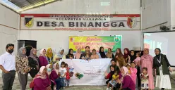 Pelaksanaan program InnoMilk di Kabupaten Sigi, Marawola, Desa Binangga. (Sumber: Dok. Telkom)