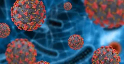 Ilustrasi virus Covid- 19. Varian baru Covid-19 Nimbus dilaporkan lebih menular. Ketahui gejalanya, peta sebaran di 22 negara, dan penjelasan ahli tentang mutasi antibodi yang perlu diwaspadai. (Sumber: Freepik/kjpargeter)