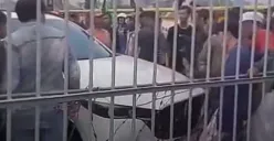 Viral video anggota DPRD Cilegon diduga tabrak pendemo. (Sumber: X/@bacottetanggaid)