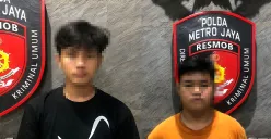 Dua muncikari pembuat konten pornografi anak di bawah umur yang diamankan Polda Metro Jaya. (Sumber: Dok Humas Polda Metro Jaya)