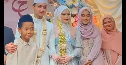 Potret pernikahan Gus Azmi dan Khansa Mariska yang merupakan cucu kyai ternama di Jawa Timur. (Sumber: TikTok/@uminadhiroh92)