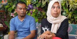 Ibu korban, Dian Tiara, bersama suaminya Heko Yandri di podcast "Curhat Bang Denny Sumargo" saat membeberkan identitas Yogi Nofranika. (Sumber: YouTube/CURHAT BANG Denny Sumargo)