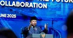 Presiden Prabowo menyampaikan pidato dalam Konferensi Internasional Infrastruktur Tahun 2025 yang digelar di Jakarta Convention Center (JCC), Jakarta, Kamis, 12 Juni 2025. (Sumber: presidenri.go.id)