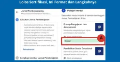 Tampilan fitur Sertifikasi Pendidik di Ruang GTK tempat guru mengerjakan dan mengunggah Jurnal Pembelajaran PPG 2025. (Sumber: Dok/PPG 2025)