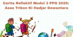 Kunci jawaban cerita reflektif modul 3 PPG 2025 tentang Asas Trikon Ki Hadjar Dewantara. (Sumber: Poskota/Arip Apandi)