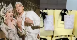 Netizen soroti souvenir dalam pernikahan Al Ghazali dan Alyssa Daguise. (Sumber: Kolase TikTok @mommy_working/@blue.sky1353)