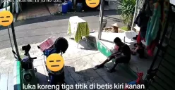 Tangkap layar rekaman CCTV warga yang memperlihatkan seorang anak berkebutuhan khusus penjual risol di Tangsel, diduga jadi korban eksploitasi orang tua.