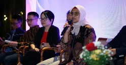 Direktur Utama Telkom Dian Siswarini beserta jajaran direksi Telkom pada acara Executive Media Gathering, di Jakarta, pada Selasa, 17 Juni 2025. (Sumber: Corcom Telkom)
