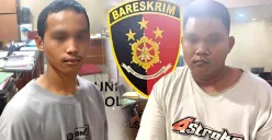 Dua pelaku curanmor di kawasan parkir SMPN 06 Setu berhasil diringkus Reskrim Polsek Setu. (Sumber: Istimewa)