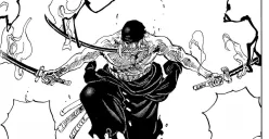 One Piece Chapter 1152 mengungkapkan beberapa fakta baru, salah satunya tentang Roronoa Zoro. (Sumber: X/@scopper_gapan)
