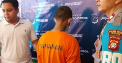 Remaja marbot ditangkap anggota Polsek Sukmajaya mencuri uang kas masjid di Depok. (Sumber: Poskota/Angga Pahlevi)