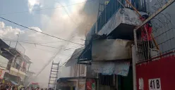 Kebakaran tempat laundry di kawasan Koja, Jakarta Utara, Senin, 23 Juni 2025. (Sumber: Damkar Jakarta Utara)