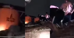 Situasi saat warga berupaya mengamankan seorang terduga pelaku pencabulan terhadap anak di Kecamatan Karang Bahagia, Bekasi. (Sumber: Dok Warga)