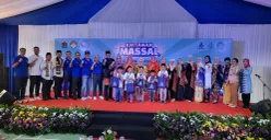 PAM Jaya menggelar khitanan massal capai 1.293 anak hingga meraih rekor MURI. (Sumber: Dok. PAM Jaya)
