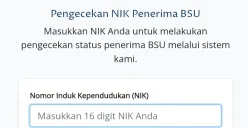 Tampilan halaman pengecekan status penerina BSU 2025 di situs resmi BSU Kemnaker. (Sumber: BSU Kemnaker)