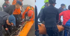 Potret evakuasi jenazah pendaki Brasil, Juliana Marins di Gunung Rinjani. (Sumber: X/@DivHumas_Polri)