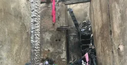 Kondisi bangunan yang terbakar di pemukiman padat penduduk di Kembangan 10, Kwitang, Jakarta Pusat, Kamis, 26 Juni 2025 siang. (Sumber: Poskota/M. Tegar Jihad)