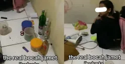 Empat orang bocah perempuan diduga minum minuman beralkohol di sebuah kosan. (Sumber: TikTok/@rrnfgt)