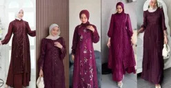 Rahasia Tampil Modis! Intip 7 Gamis Motif Berpadu Rompi Polos Favorit Hijabers Tahun Ini (Sumber: Pinterest)