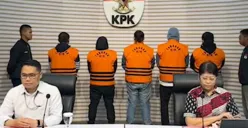 Potret penetapan 5 tersangka dugaan korupsi proyek pembangunan jalan di Sumatera Utara (Sumut). (Sumber: Instagram/@official.kpk)