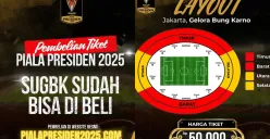 Ilustrasi pengumuman penjualan tiket laga pembuka Piala Presiden 2025 antara Oxford United vs Liga Indonesia All Stars. (Sumber: Instagram/officialpialapresiden)