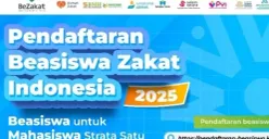 Pendaftaran program Beasiswa Zakat Indonesia 2025 dibuka hingga 11 Juli 2025 mendatang. (Sumber: Website/uinsa)