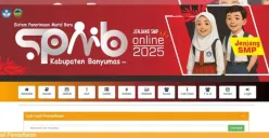 SPMB Banyumas 2025. (Sumber: Tangkap layar spmb.banyumaskab.go.id)