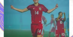 Isa Warps persembahkan gol debutnya di Timnas Putri untuk mendiang neneknya. (Sumber: Instagram/@timnasindonesia)