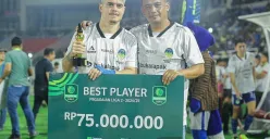 Pemain PSIM Yogyakarta, Rafinha dihadiahi gelar pemain terbaik Liga 2 2024-2025. (Sumber: Instagram/@raffinha07)