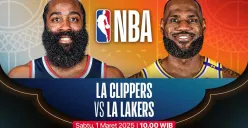 Link live streaming Lakers vs Clippers. (Sumber: Vidio)