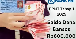 NIK e-KTP milik kamu valid menerima saldo dana bansos Rp600.000 dari subsidi BPNT tahap 1 2025 via Rekening BRI. (Sumber: Poskota/Gabriel Omar Batistuta)