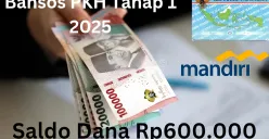 NIK e-KTP atas kepemilikan nama kamu berhasil terima saldo dana Rp600.000 dari subsidi bansos PKH tahap 1 2025 via Rekening Bank Mandiri. (Sumber: Poskota/Gabriel Omar Batistuta)