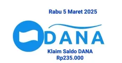 Saldo DANA Rp235.000 bisa diklaim ke dompet elektronik Anda hari ini Rabu 5 Maret 2025. (Sumber: Poskota/Gabriel Omar Batistuta)