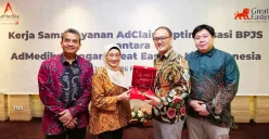 CEO AdMedika Dian Prambini dan Head of Group Insurance Division Great Eastern Life Indonesia Daniel Herjun Putranto, meresmikan kerja sama AdClaim. (Sumber: Dok. Telkom)