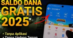 Klaim saldo DANA gratis khusus pengguna baru Rp30.000 tanpa modal, tanpa aplikasi penghasil uang, dan tanpa perlu undang teman. (Sumber: YouTube/Peluang Jutawan)