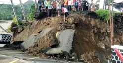 Bencana tanah longsor yang terjadi di Kabupaten Sukabumi pada Kamis, 6 Maret 2025, pukul 19.00 WIB, dipicu oleh tingginya curah hujan. (Sumber: Dok. Diskominfo Provinsi Jawa Barat)