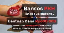 Progres penyaluran bansos PKH tahap 1 gelombang 2 yang masih dicairkan hingga akhir Maret 2025. (Sumber: Poskota/Aldi Harlanda Irawan)