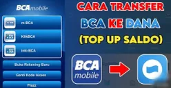 Ilustrasi - Cara top up saldo DANA langsung dari aplikasi BCA Mobile, tanpa perlu ke ATM atau gerai pembayaran. (Sumber: YouTube/Charis ID)