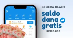 Buruan klaim uang gratis Rp100.000 dari DANA Kaget. (Sumber: Poskota/Della Amelia)