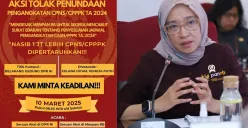 Seruan aksi menggema di media sosial untuk menolak keputusan pemerintah yang menunda pengangkatan CASN dan PPPK. (Sumber: X/@tanyakanrl)